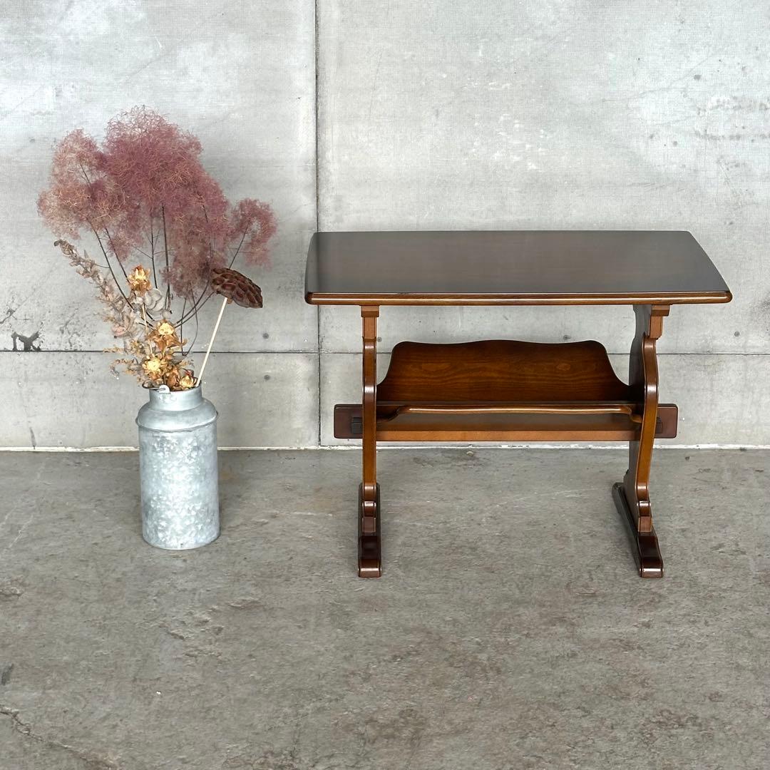 ✿karimoku✿オールドカリモク コロニアル マガジンラック　98年製