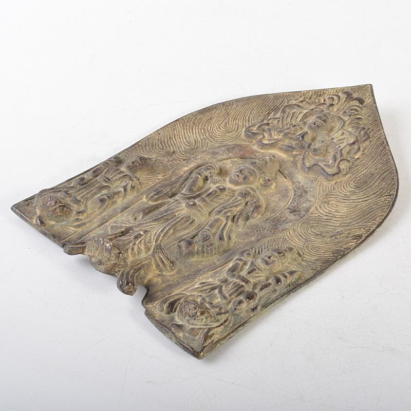 仏教美術　古銅　朝鮮李朝仏　仏像　押出仏　打出仏　置物　M　R6884