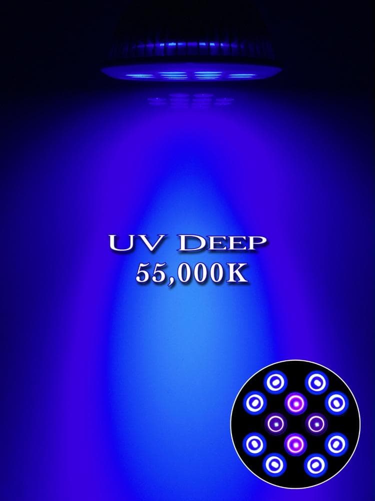 55,000K 蛍光サンゴの色揚げ・育成用マルチスペクトルLEDランプ