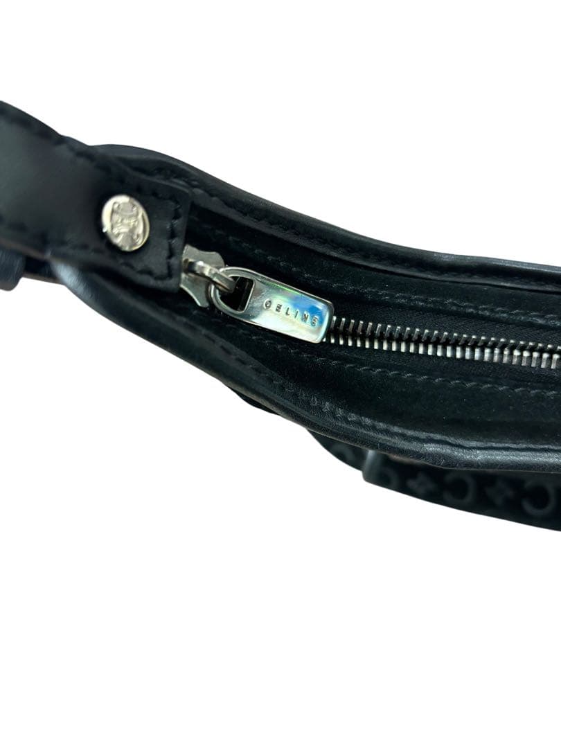 CELINE セリーヌ マカダム柄 ワンショルダーバッグ ブラック