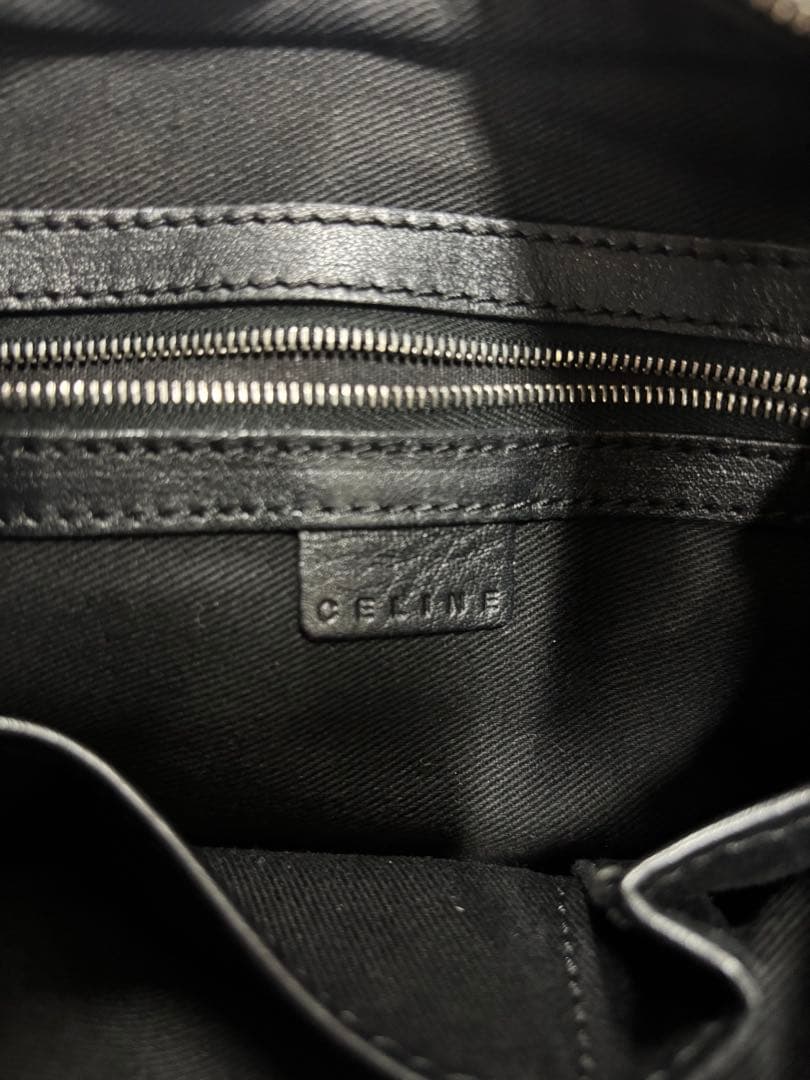 CELINE セリーヌ マカダム柄 ワンショルダーバッグ ブラック