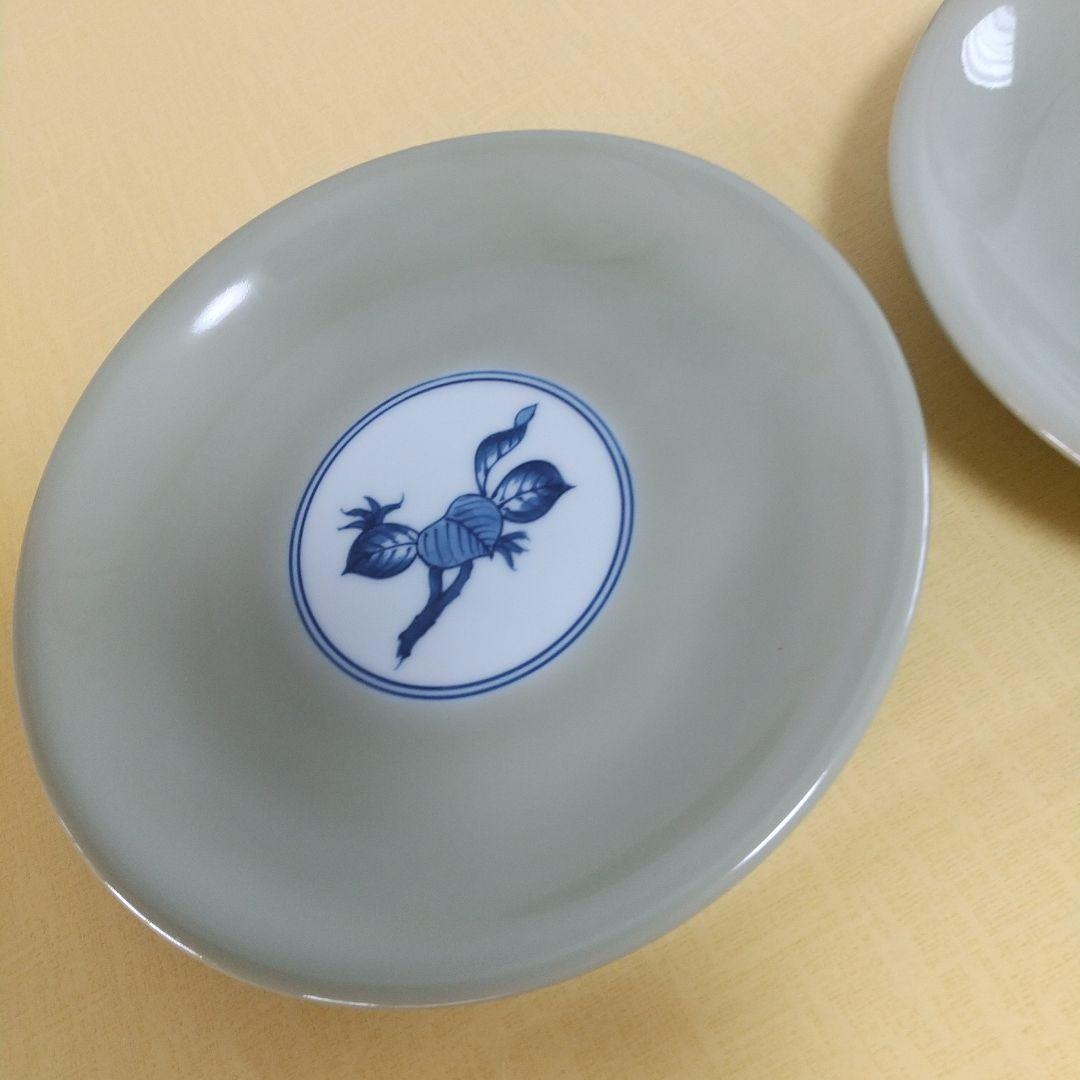 源右衛門⭐️青磁木ノ葉文の椀皿のソーサー 2枚組