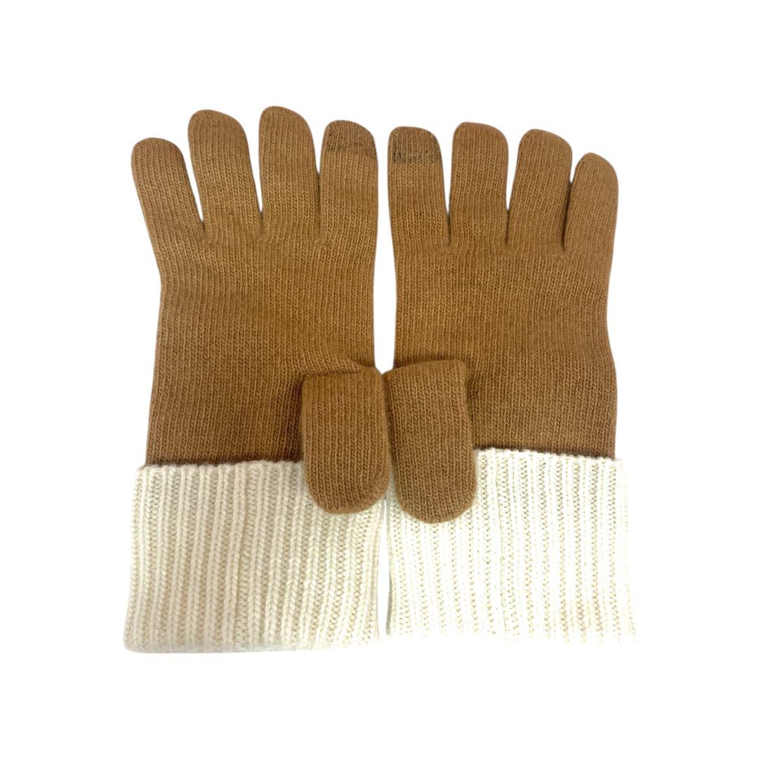 未使用に近い【ルイヴィトン】グローブ LVヘッドライン ウール100％ 8248