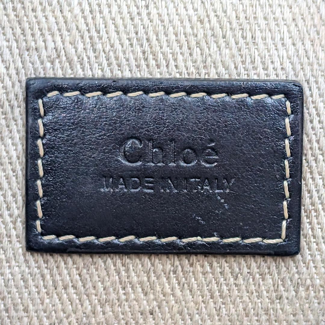 Chloe クロエ ウッディ スモール トートバッグ 2way キャンバス