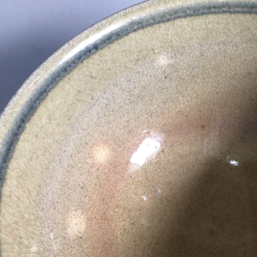 Ｎ４１４　茶碗　『膳所焼　陽炎園造』『淡々斎　箱書』『安南写茶碗』　共箱　茶道具