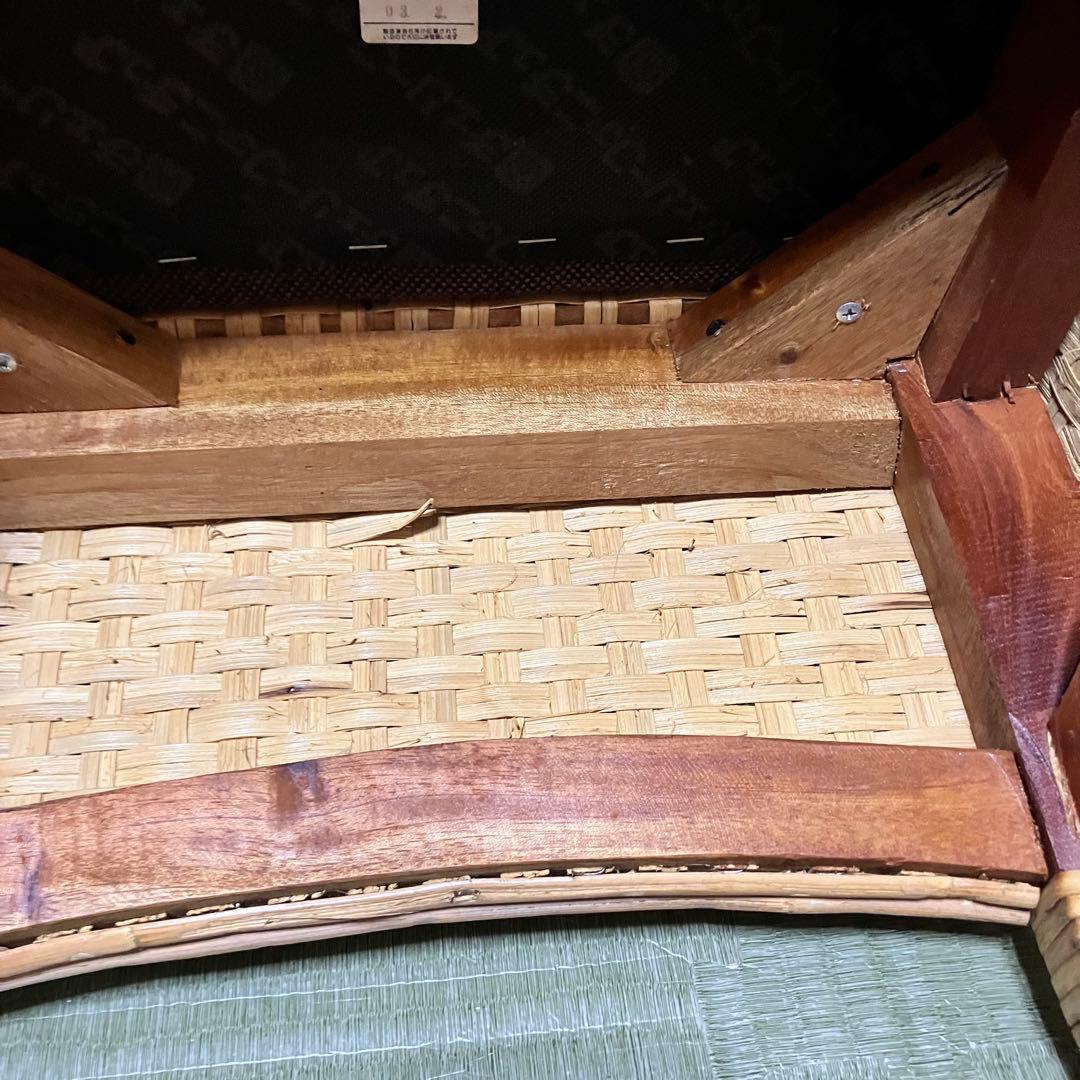 【希少】桜屋工業 チェリーファニチュア ラタンチェア 編み込み