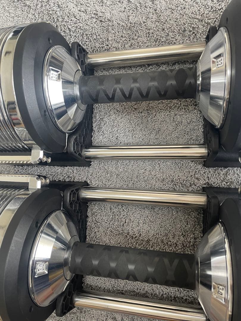ライシン メタルダンベル 1kg刻み 32kg 可変式ダンベル ①