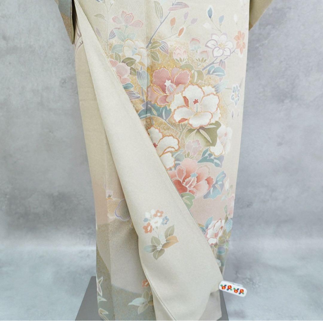 訪問着フルセット　263正絹　入学式　お宮参り【訪問着、袋帯、帯締め、帯揚げ】