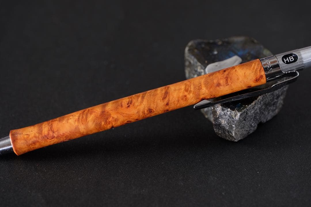 PG5木軸カスタムシャープペンシル0056 花梨瘤　高村杢工房