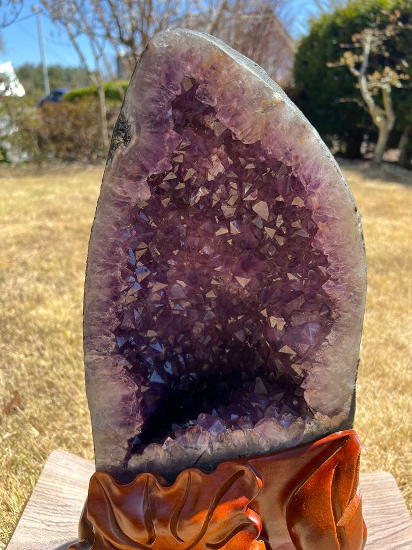 高品質アメジストドーム パワーストーン 紫水晶 天然石 置き物