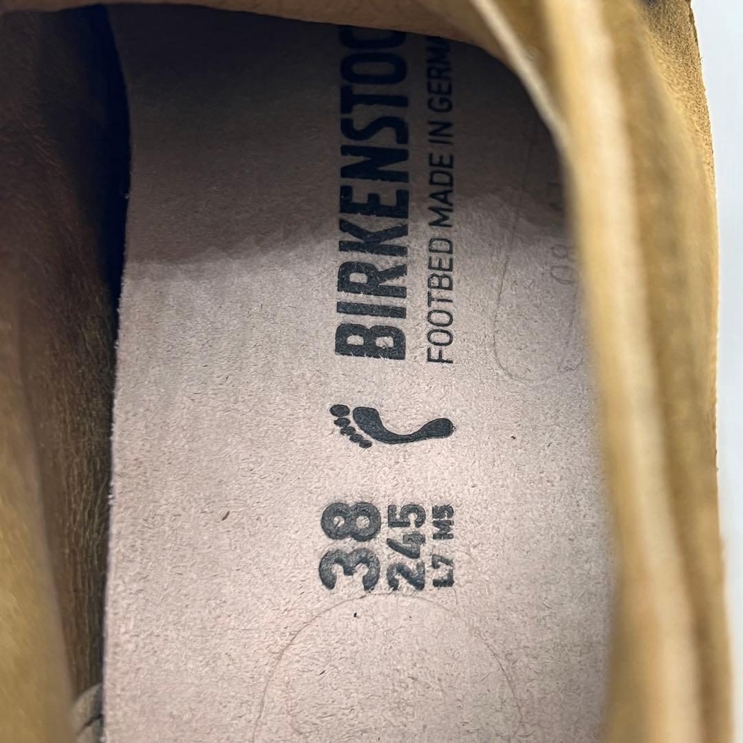 【美品】ビルケンシュトック 38 24.5 スカルバ ミドル 本革 スエード