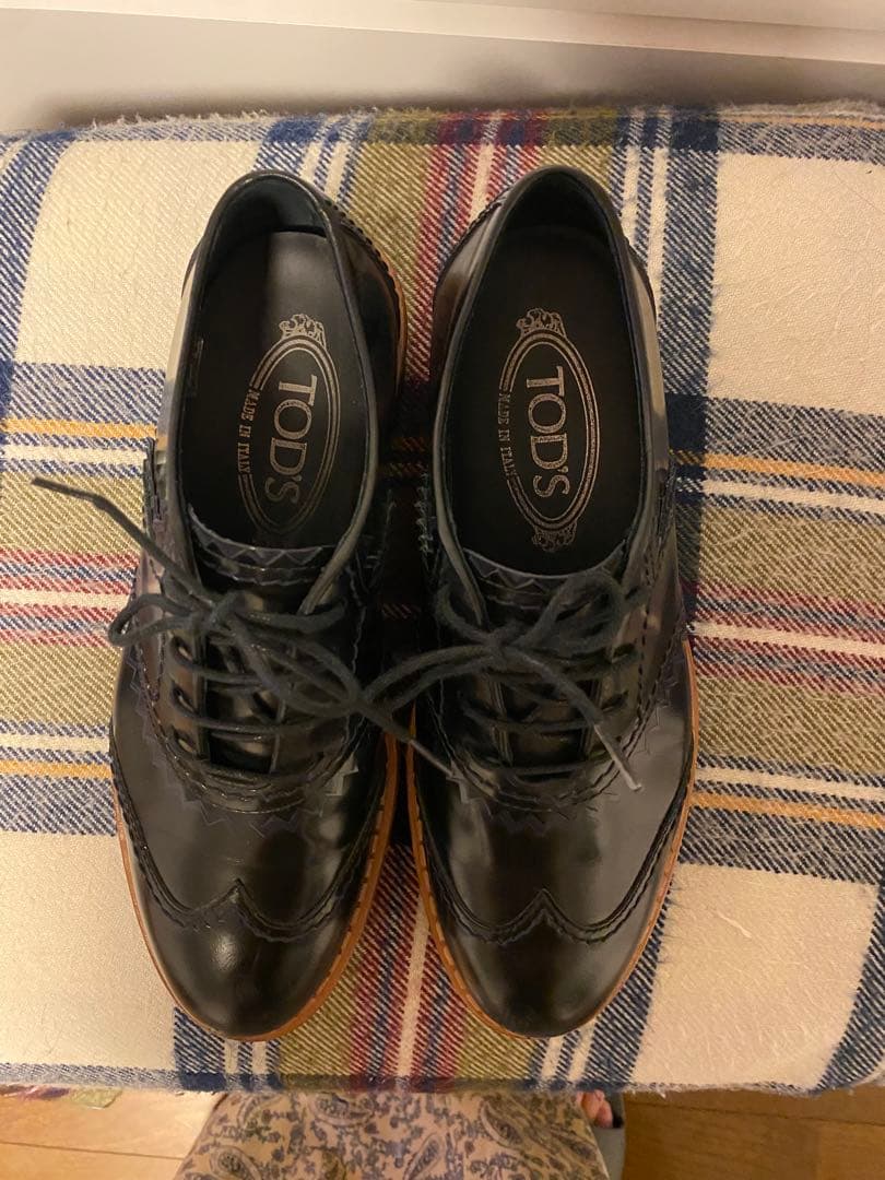 TOD'S ローファー厚底レースアップシューズ　36 23cm