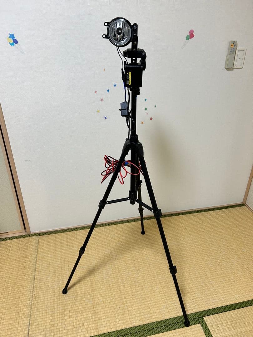 灯火採集　ライトトラップ　紫外線放出加工　55W 三脚付　８mシガー電源