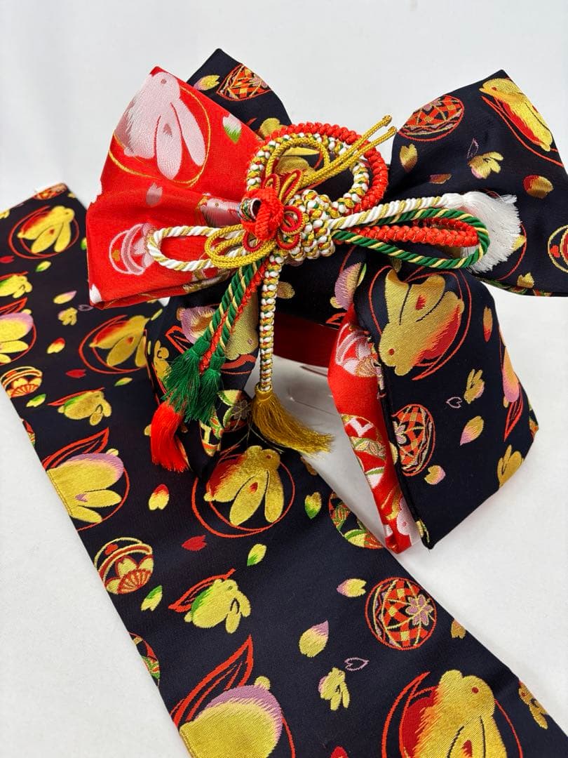 七五三　女の子　はこせこセットM　帯揚げ・しごき付き《子供497》#江戸小もーん