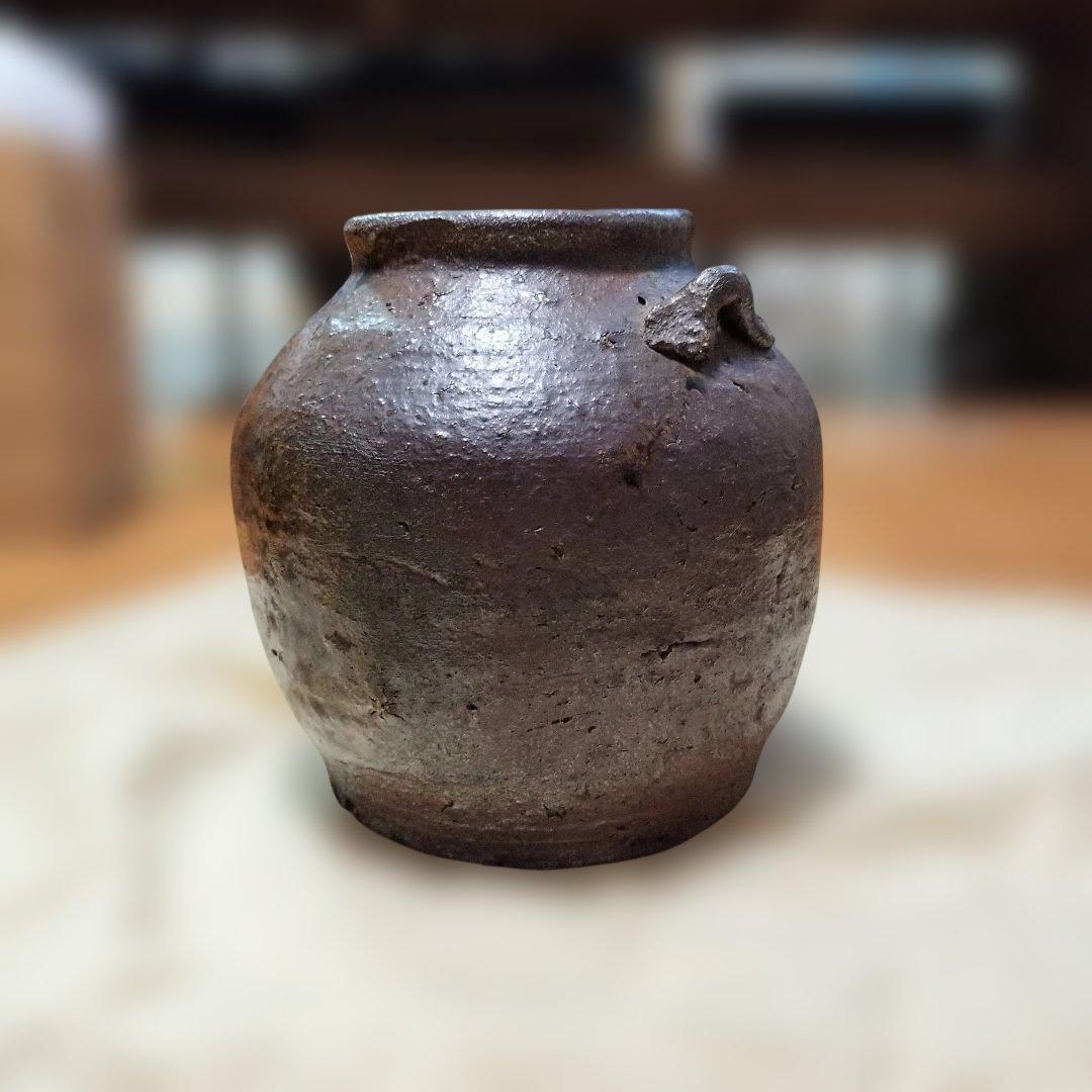 古美術　越前鉄漿壺　御歯黒壺　桃山時代　箱付き