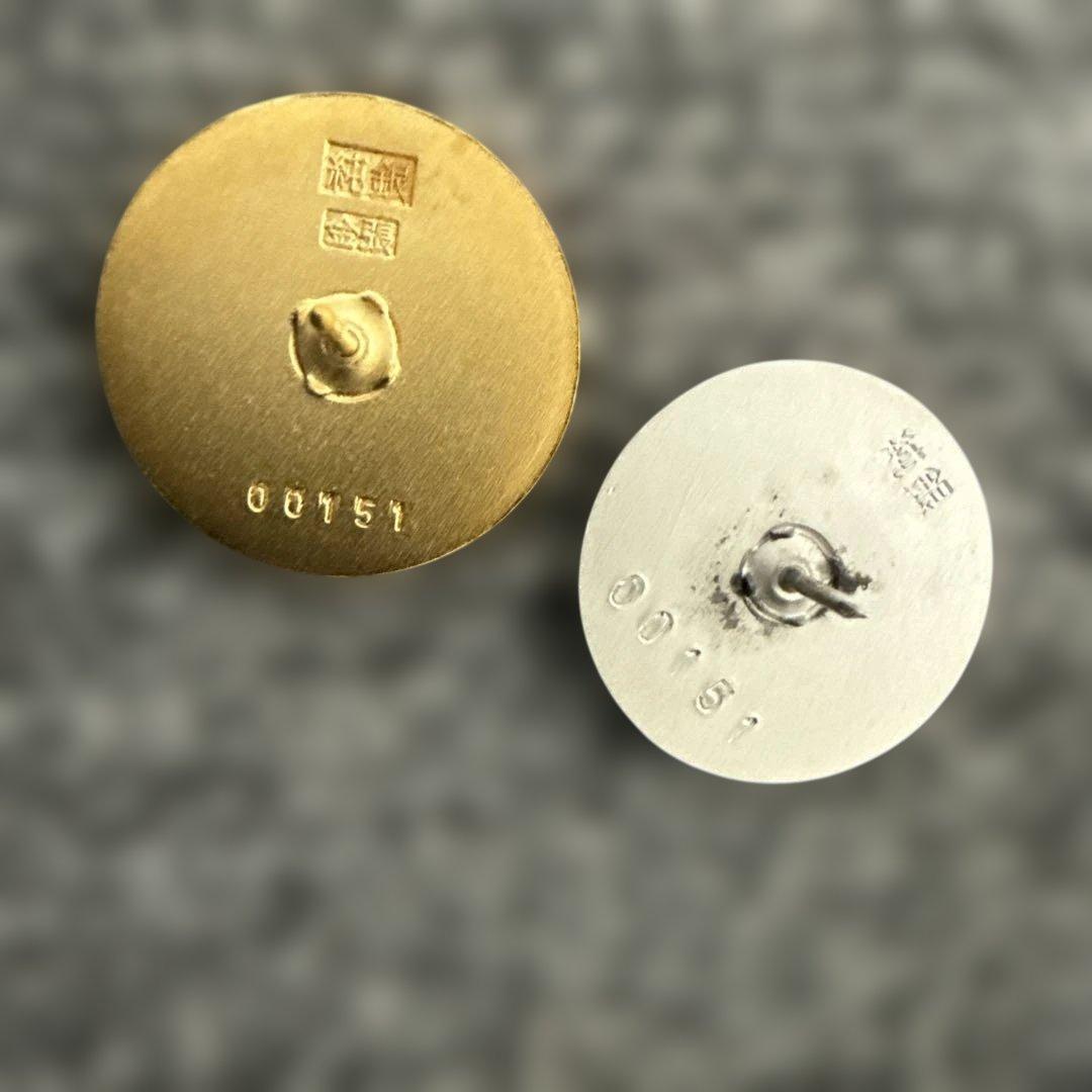 希少 純銀 金張 FC東京 ピンバッジ セット 金 銀製 サッカー 記念品