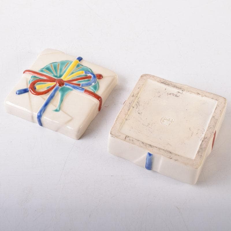 joshie　京焼　平安桐鳳造　仁清写玄猪包香合　共布共箱　V　R8150