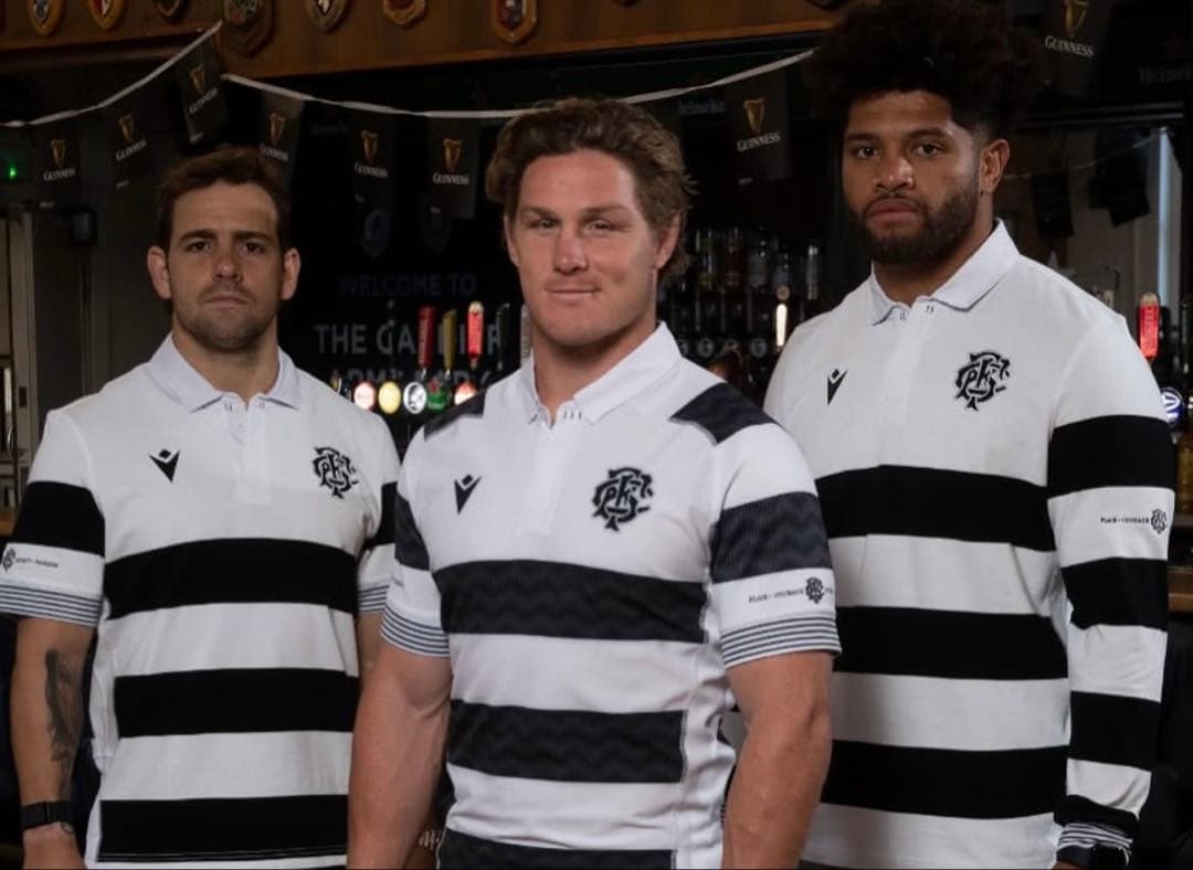 【新品未使用】Macron 2024年 ラグビー バーバリアンズ　長袖ポロ　L