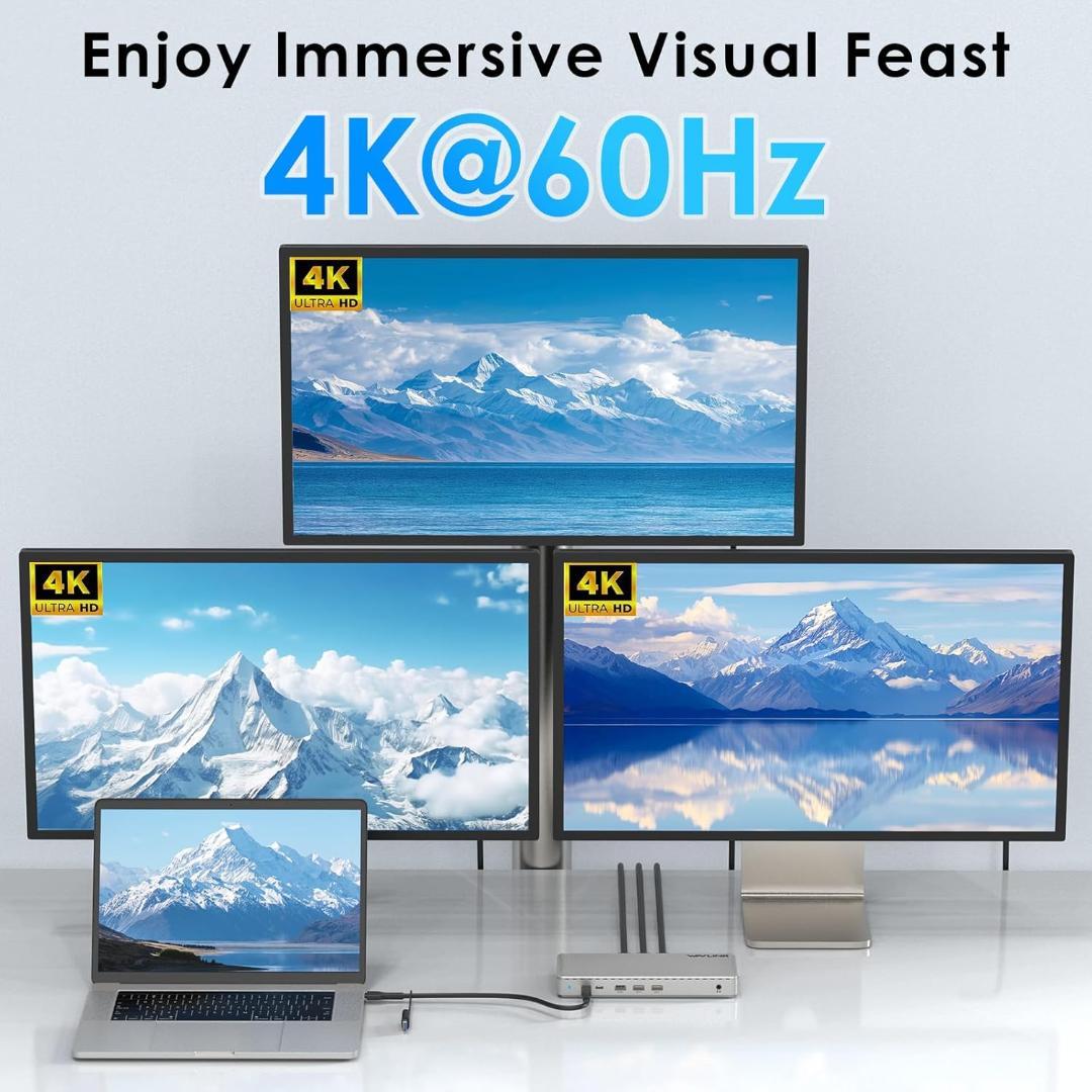 WAVLINK DisplayLink対応 トリプル4K@60Hz