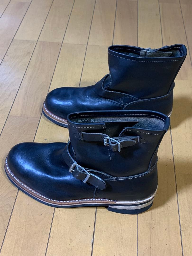 サンタバーバラ ポロ&ラケットクラブ 本革 エンジニアブーツ 黒 us8