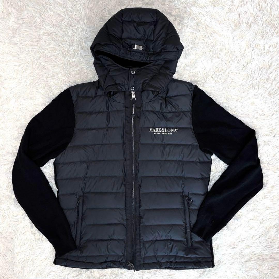 美品 マークアンドロナ セットアップ ダウン ブルゾン パンツ ブラック