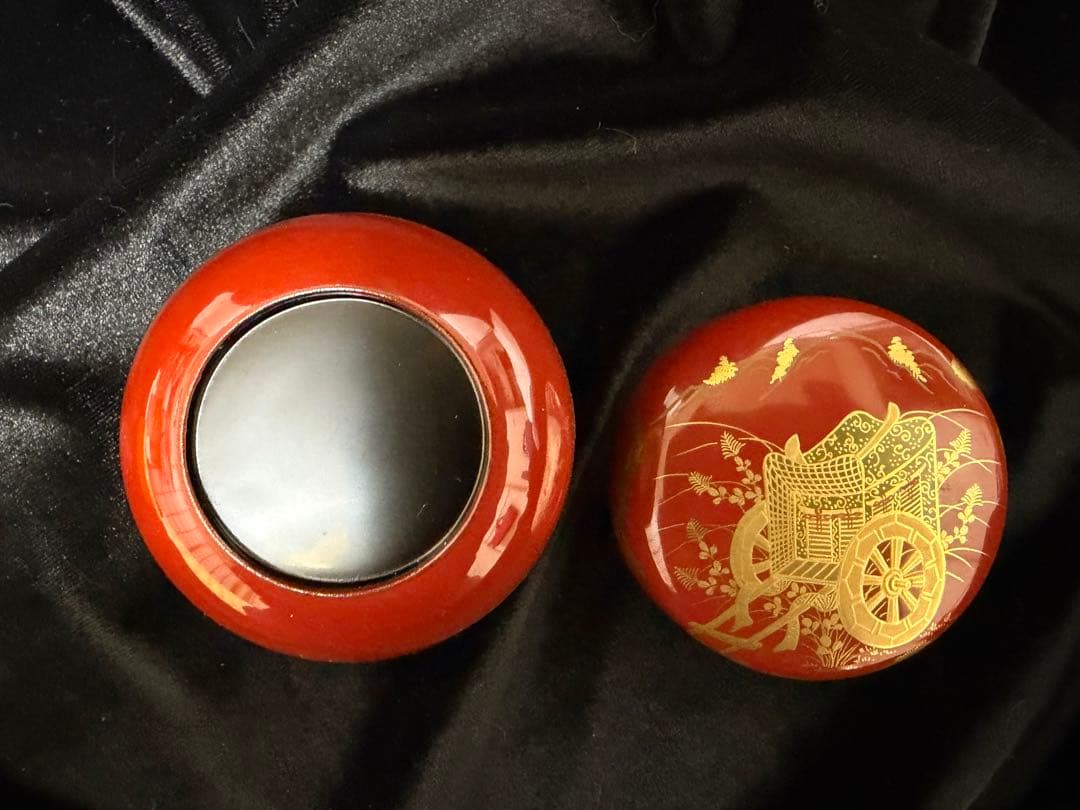 岡田紫峰作棗無垢 茶入れ 茶道具 直径6.5cm×高6.5cm