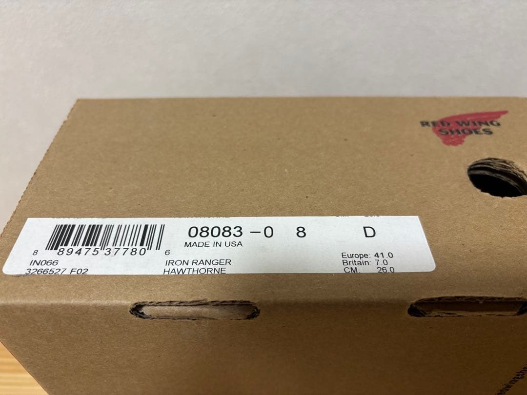 美品 8 レッドウィング REDWING アイアンレンジャー 8083