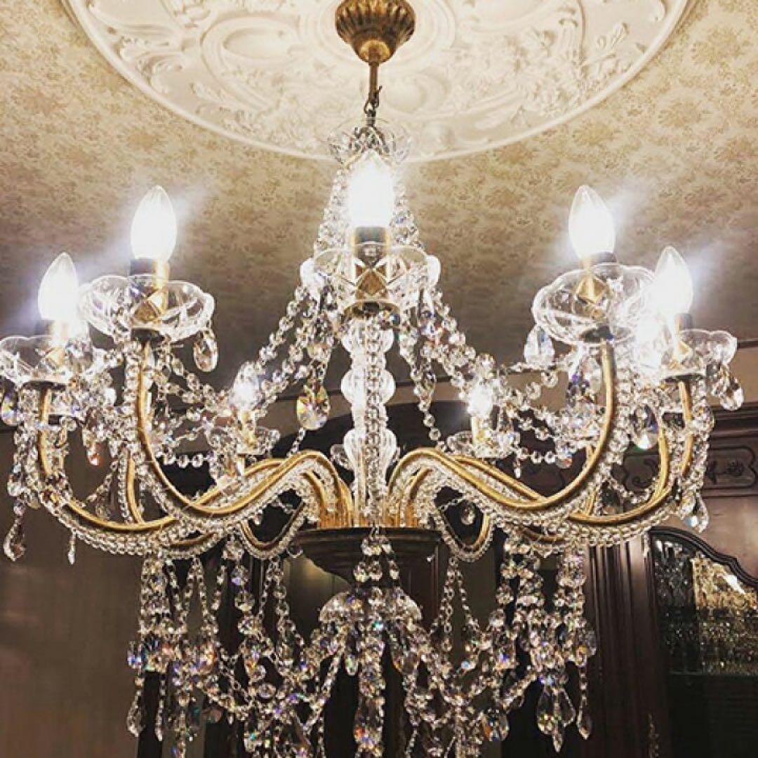 12灯 LED対応 シャンデリア ゴールド