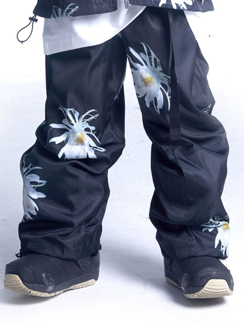 新品印花スキーパンツ S 男女兼用 花柄