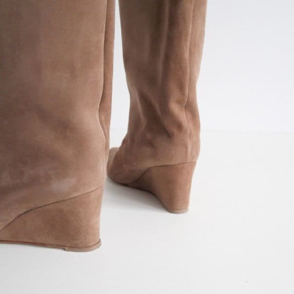 【美品】NEBULONI E.　ネブローニ　ロングブーツ　ベージュ　スエード