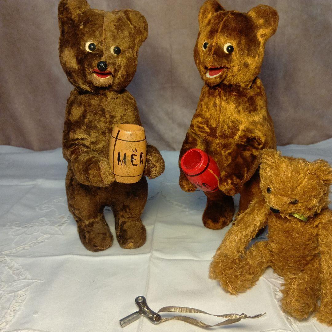 夏Sale♥ドイツからやって来たオートマタテディベア2体set+でんぐり返しベア