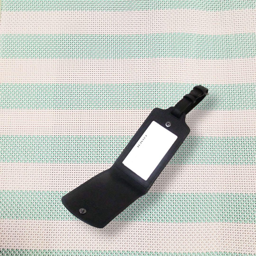 ☆期間限定品☆COACH ネームタグ シグネチャー ラゲッジタグ グリーンマルチ