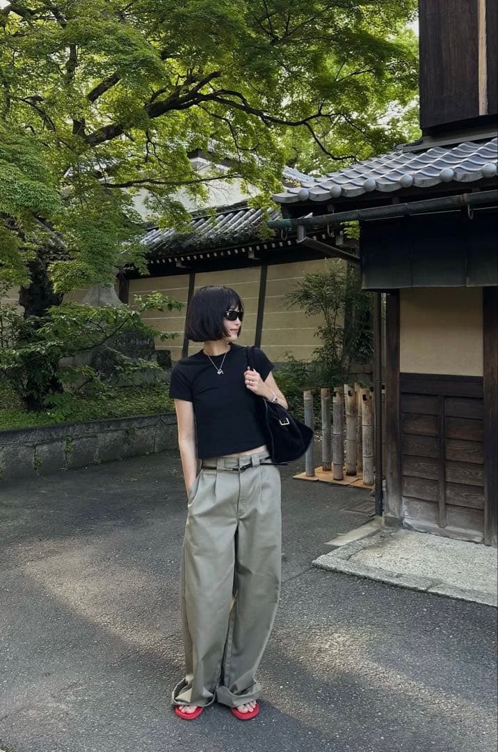 oksoon カーキ パンツ