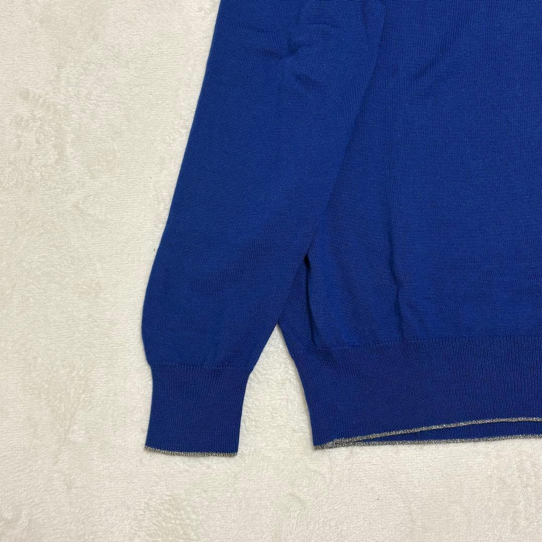 MARK & LONA マーク＆ロナ スカル ラインストーン Vネック ニット