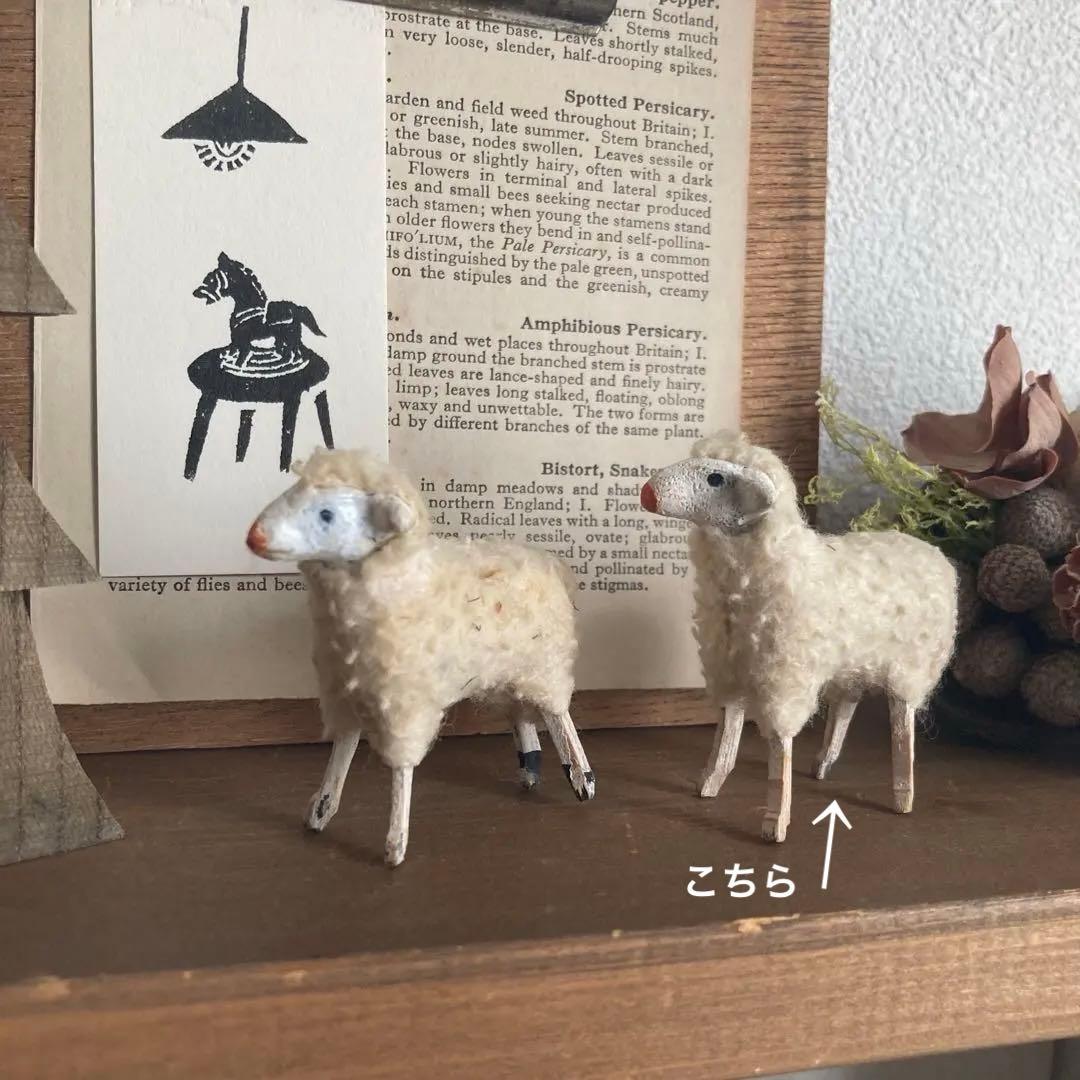 【希少】ドイツアンティーク　儚げな羊さん　B