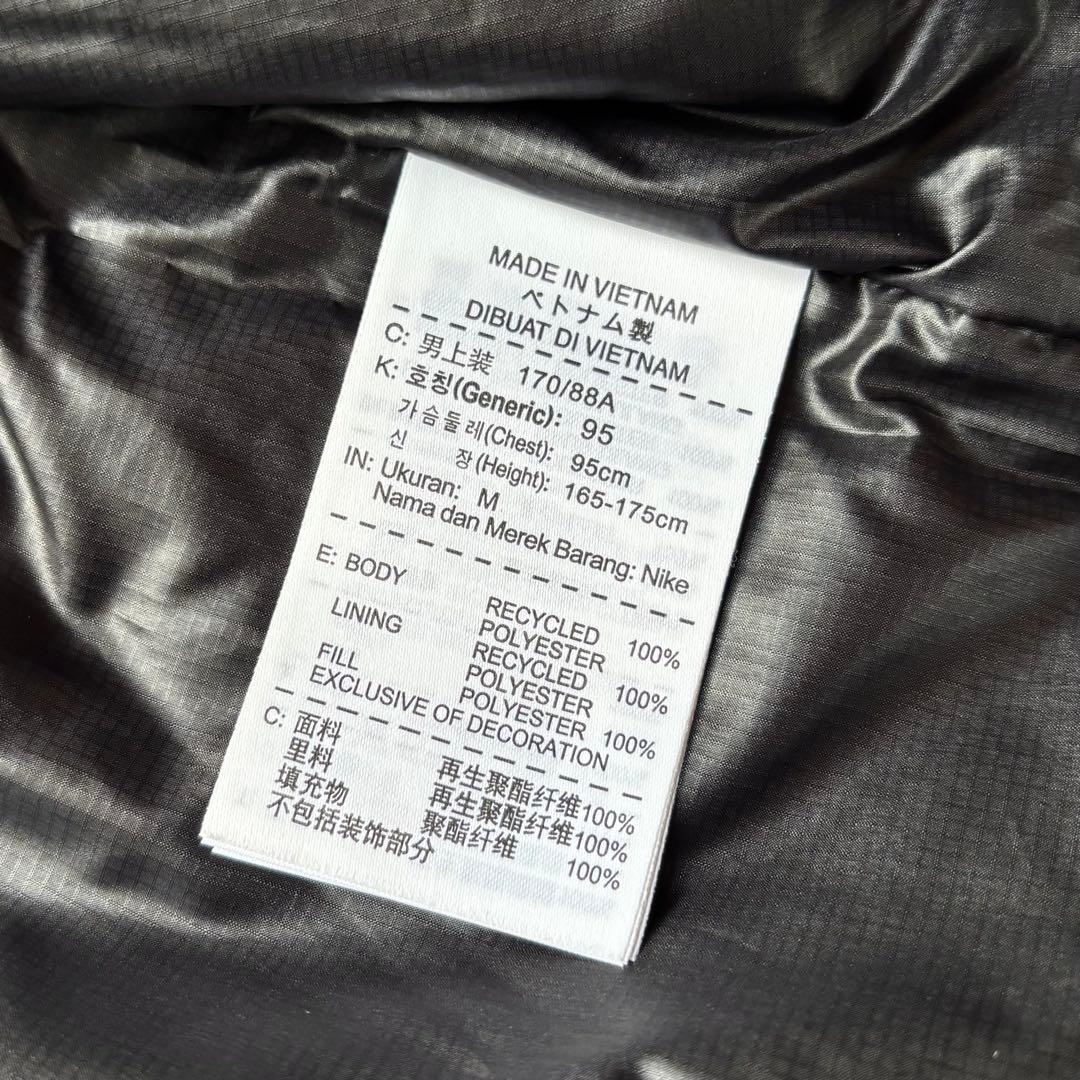 NIKE GOLF ナイキゴルフ 中綿ダブルジップジャケット ゴルフ M 黒