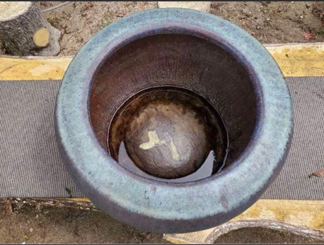 （No170）古中国火鉢　めだかの館　めだか鉢