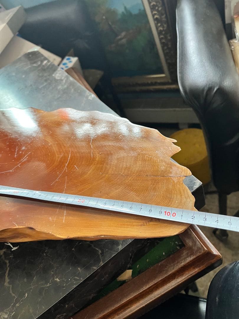 一枚板、天然木台座、102センチ、座卓天板、天板板、ケヤキ台座、鑑賞台、展示台