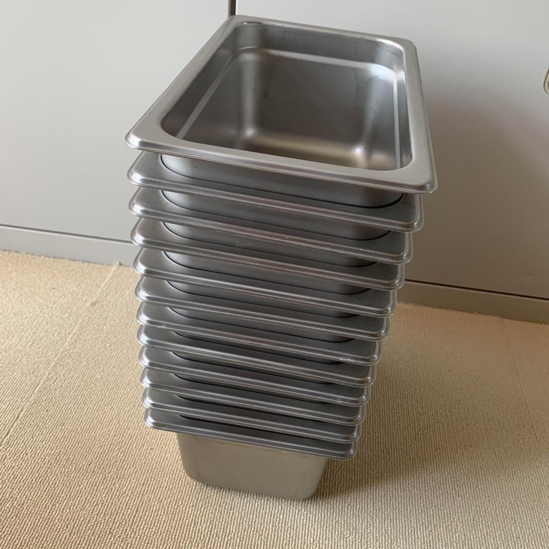 ホテルパン　フードパン　調理器具　ステンレス製 長方形バット 12個セット