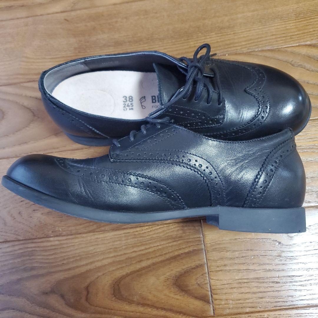 BIRKENSTOCK ララミーロー　ブラックレースアップシューズ 38