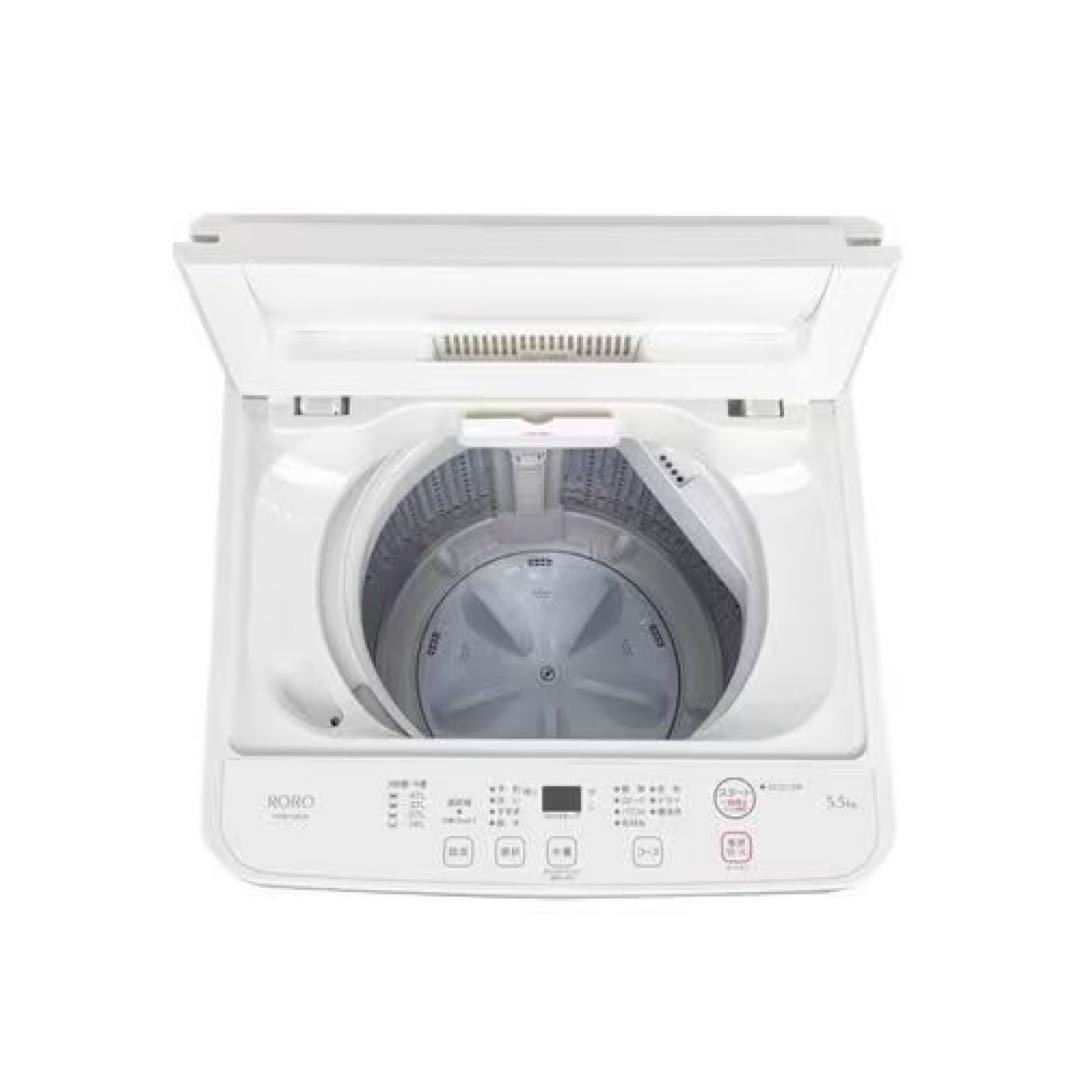RORO 縦型洗濯機 5.5kgヤマダオリジナル　使用回数3回【匿名配送料込み】