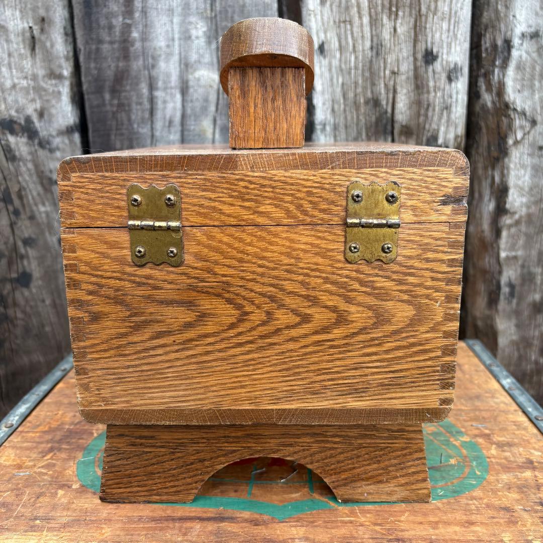 【USA Vintage】 KIWI シューシャインボックス 靴磨き 木箱