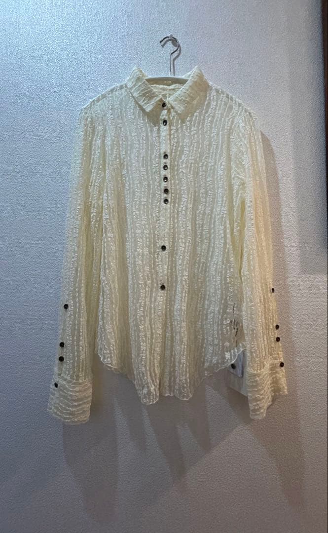 トップス TULLE LACE SHIRT