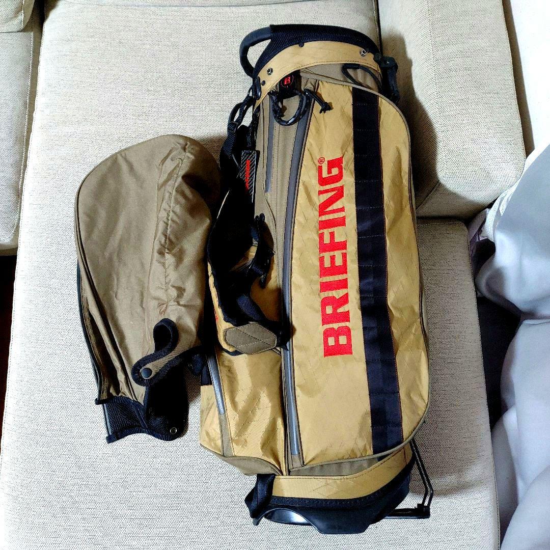 ブリーフィングキャディバッグCR-4★9.5型★コヨーテ希少カラー★3点ベルト付