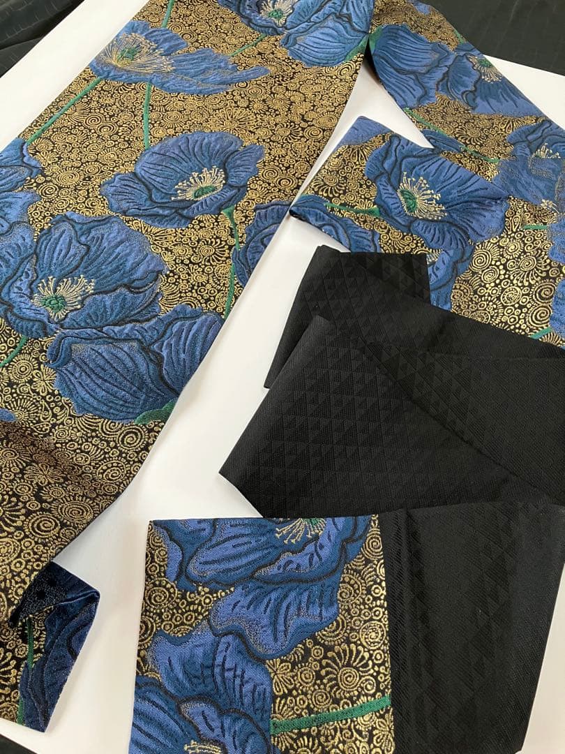 お仕立て上がり名古屋帯　新品未使用品　正絹　西陣織　No.354