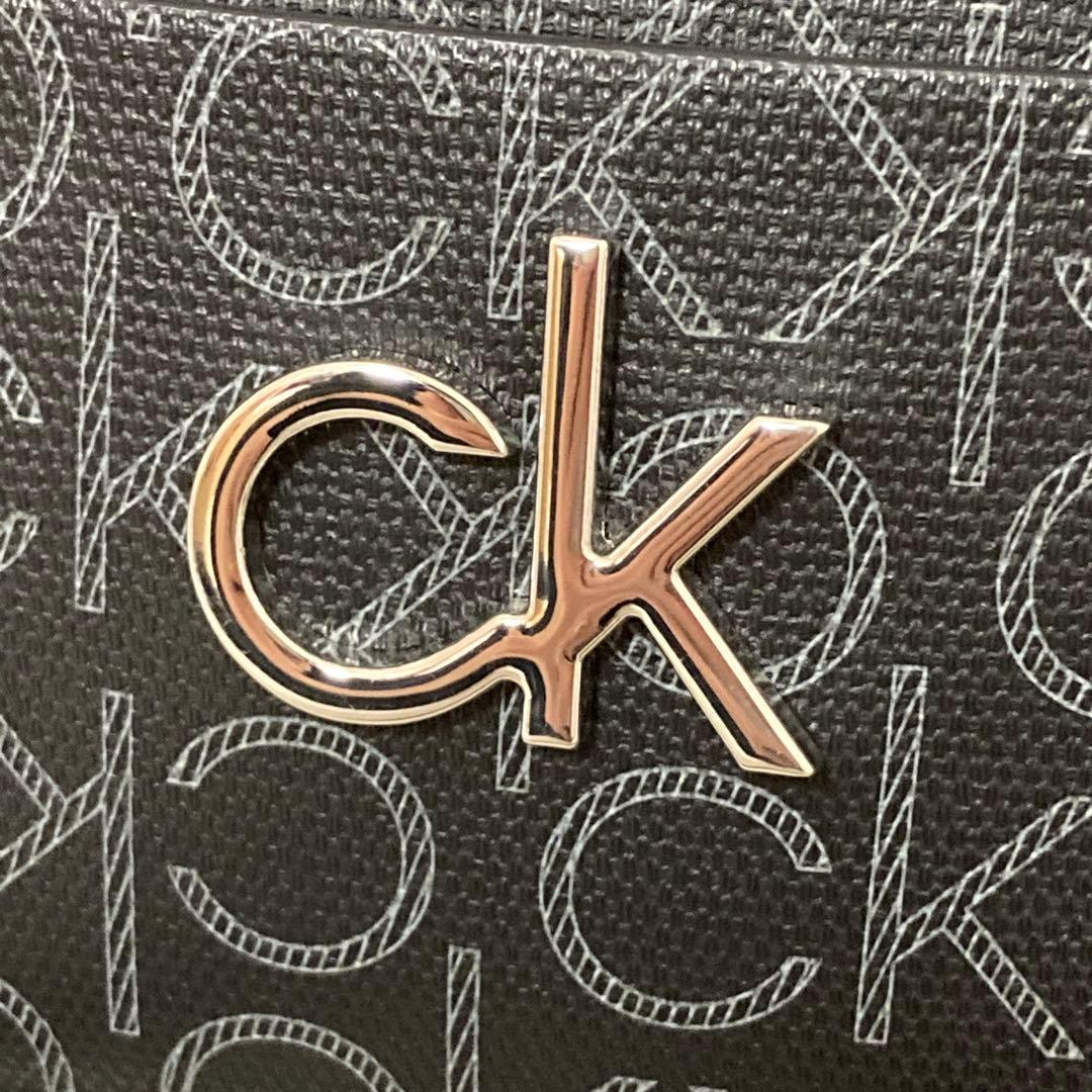 極美品 カルバンクライン ショルダーバッグ チェーン 総柄 ロゴ カメラバッグ