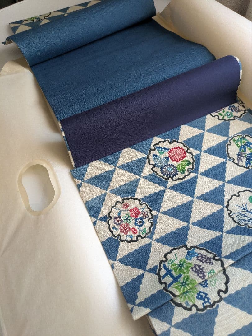 正絹銀座もとじ雪輪文様開名古屋