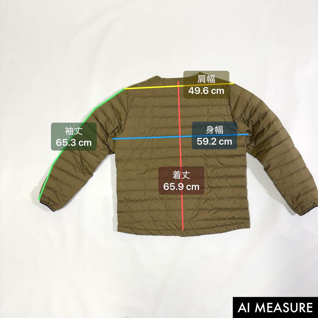 ナンガ ムーンロイド ホワイトレーベル ダウンカーディガン ベージュ XL