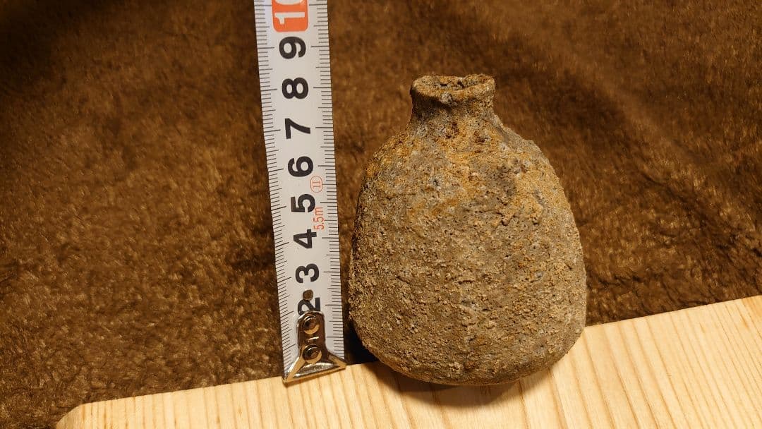 古越前　越前焼　灰釉　窯焼　登窯　花入　徳利　１客