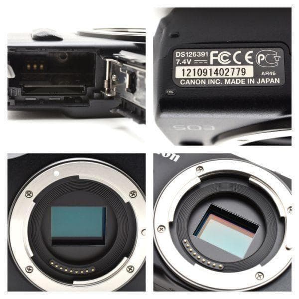 キャノン Canon EOS M ダブルレンズキット バッテリーx２《元箱付き》